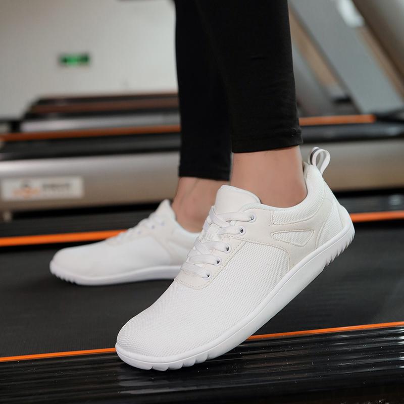 Atmungsaktive Fitnessschuhe mit breiter Zehenbox Cross-Training Sportschuhe Leichte gestrickte Sneaker Walking Flats