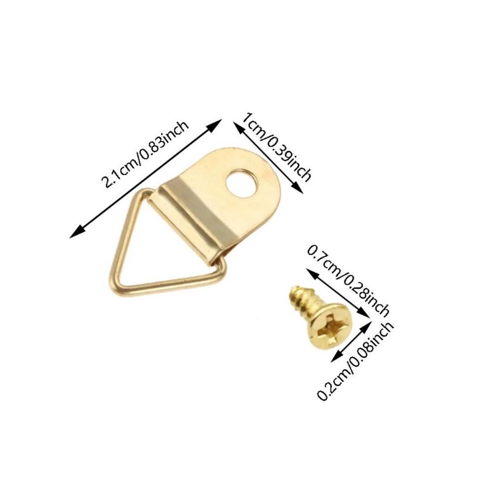 100Pcs with Screws Photo Frame Hook Iron Half Circle Ring Hanging buckle  Mirror Hanging