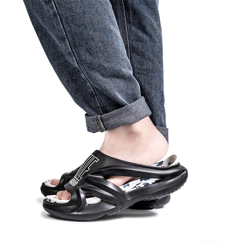 

2024 Лето Новые мужские тапочки для дома, пляжа, для улицы, женские однотонные тапочки, мюли на платформе, женские туфли на плоской подошве Zapatos 36-37 чёрный