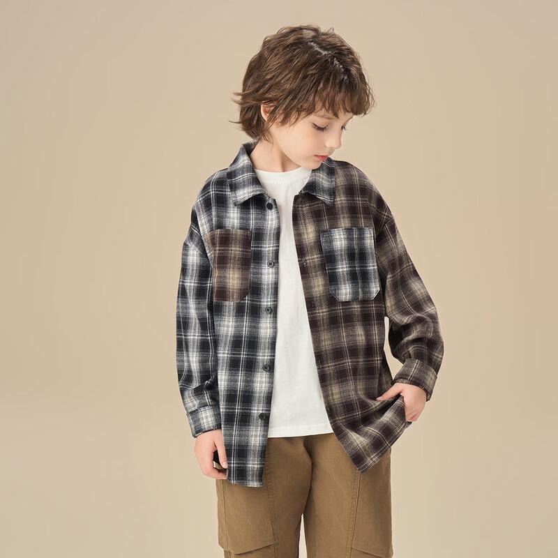 Munsingwear Kids  Plaid Workwear Casual Shirt 130