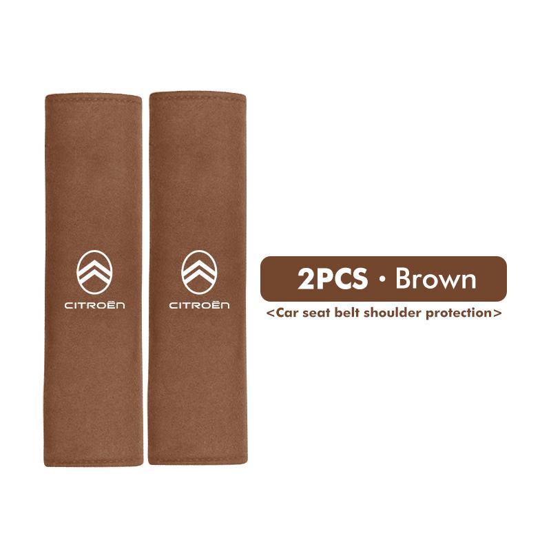 For Citroen Car Suede Seat Belt Protective Breathable Shoulder Pad Cover Auto Accessories Jumper Celysee Cactus Picasso Aircross