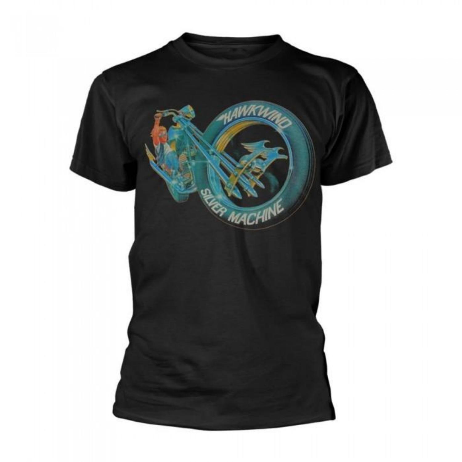 Hawkwind Unisex Adult Silver Machine T-Shirt S