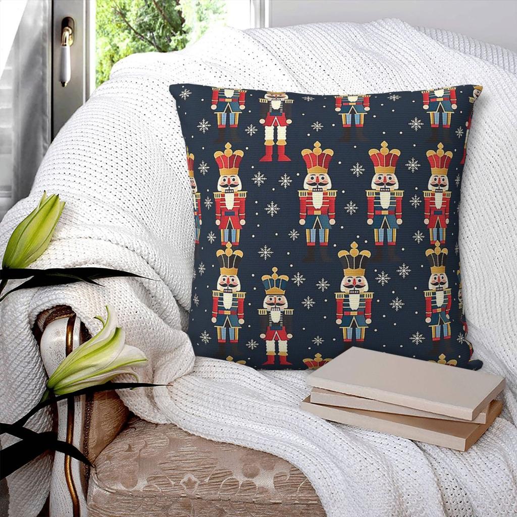 Stylish Nutcracker Party Square Pillowcase Cushion Cover Pillow Case Throw Pillow Cover for Home Bedroom Car