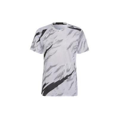 Trainingssportarten Bedrucktes Rundhals Kurzarm T-Shirt Herren Tops Weiß HB9174