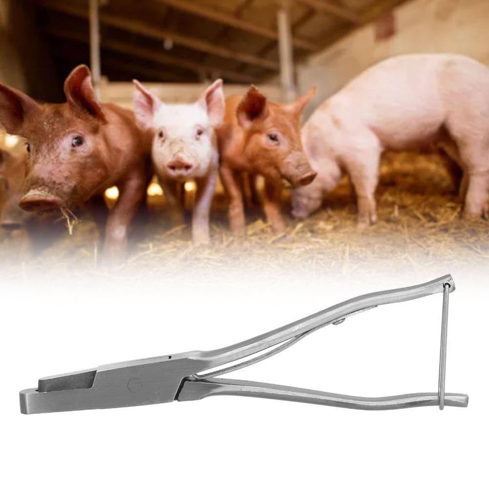 Sturdy U Shape Ear Pliers Stainless Steel Livestock Tool Long Service Animal Ear Notcher Sheep