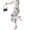2025 Summer High Waist Women's Slimming Loose Fit Culottes - Petite Draping Wide-Leg Pants