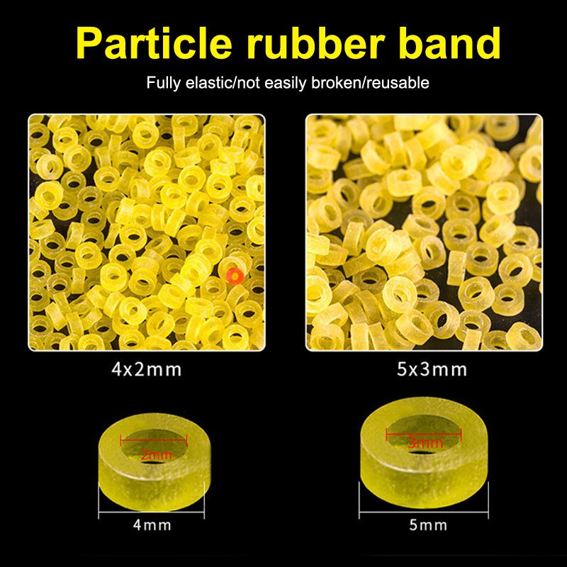 1 Set Wurmköder-Clip Angeln Handgebunden Mit Körnigen Gummibändern Pellets Köderbandagen Köder Elastische Gummiringe