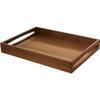 Plateau De Service - CONTINENTA - Rectangulaire - Bois De Noyer Européen - Poignées Intégrées - Pour Adultes