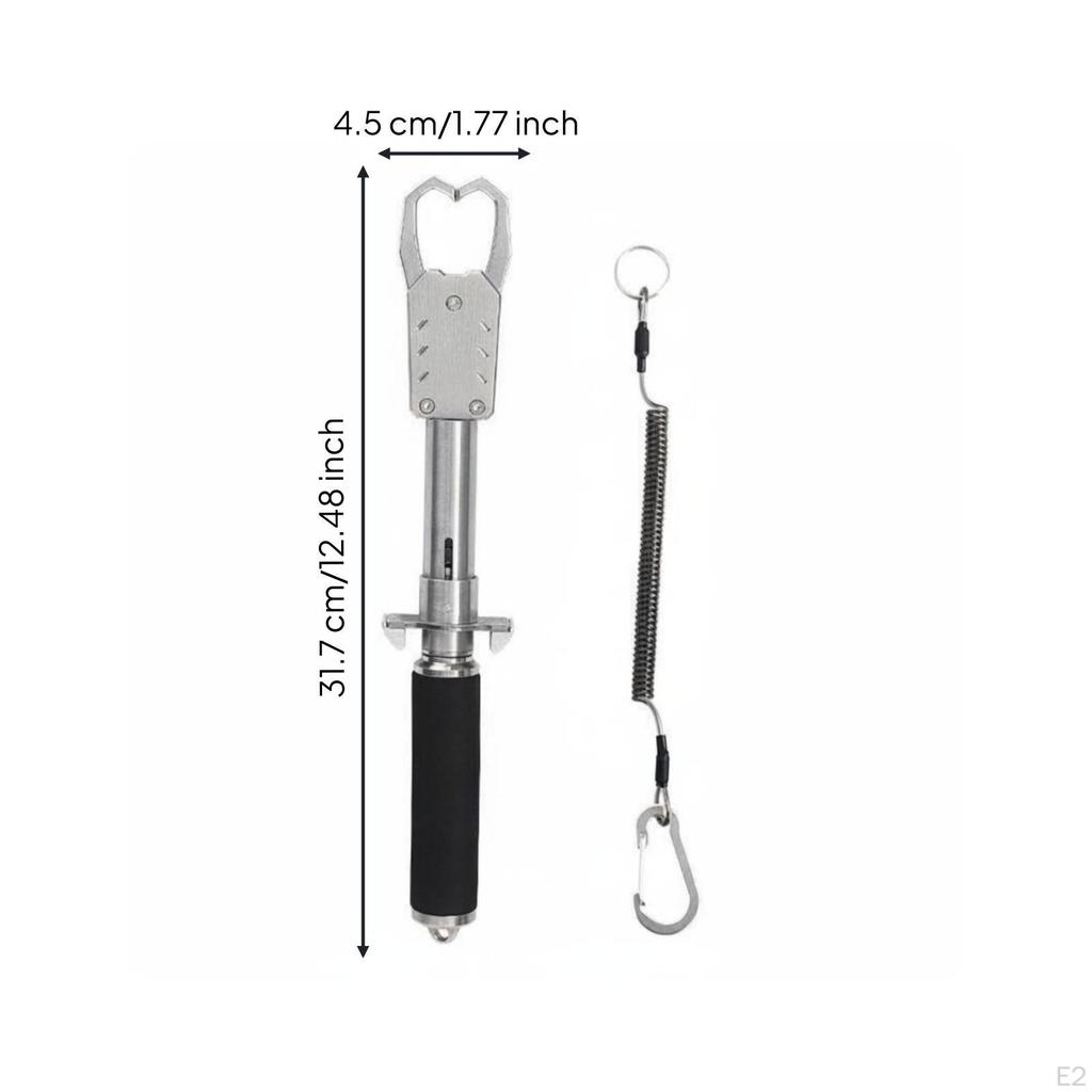Fishes Lip Grip Heavy Duty Stainless Steel NonSlip Handle Fishing Tool for Anglers,