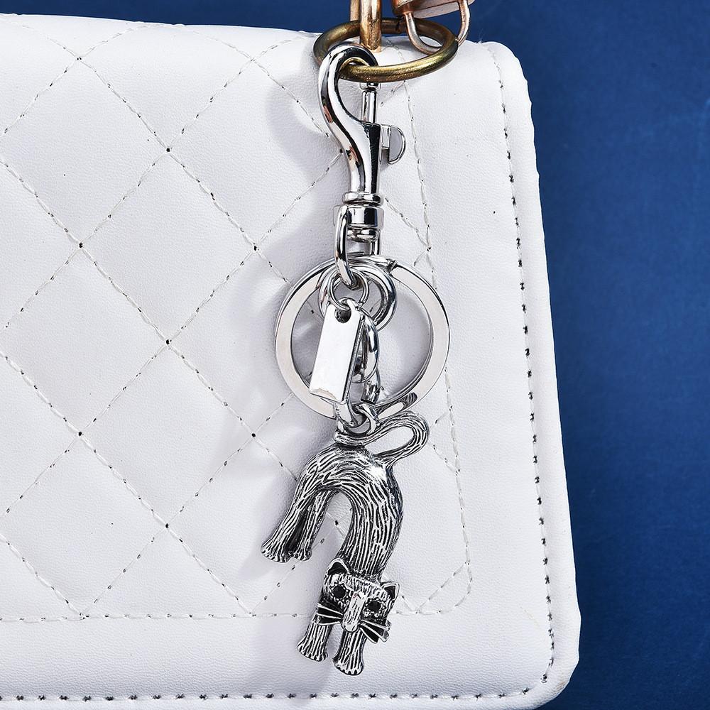 Animal Keychain Zinc Alloy Cat Pendant Cute Cartoon Bag Charm For Travel And Gifts