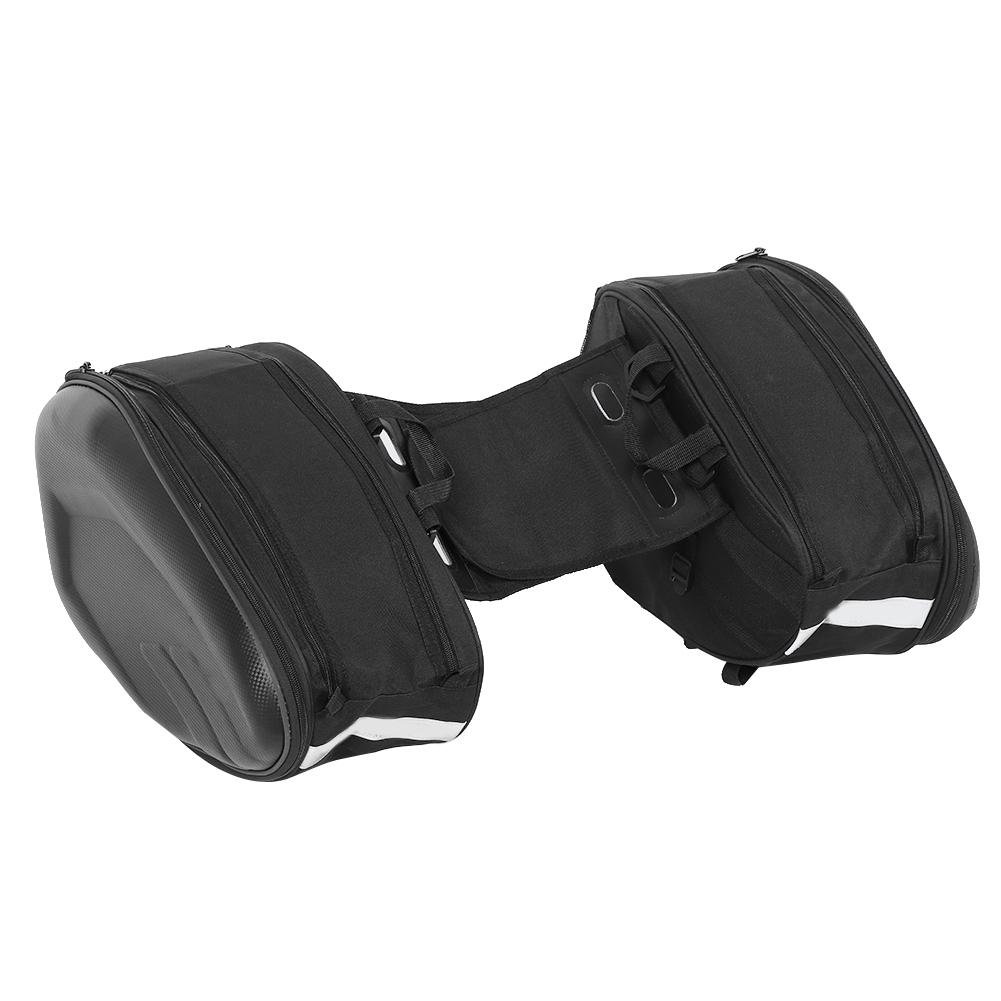2PCS Motorcycle Saddle Bag Waterproof Side Seat Helmet Luggage 58L for Travelling Cycling Motocross Camping