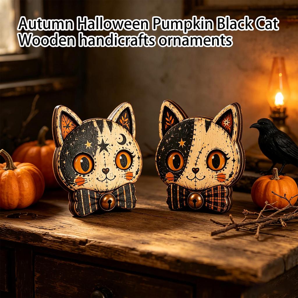 Halloween Pumpkin Wooden Decoration for Fall Party