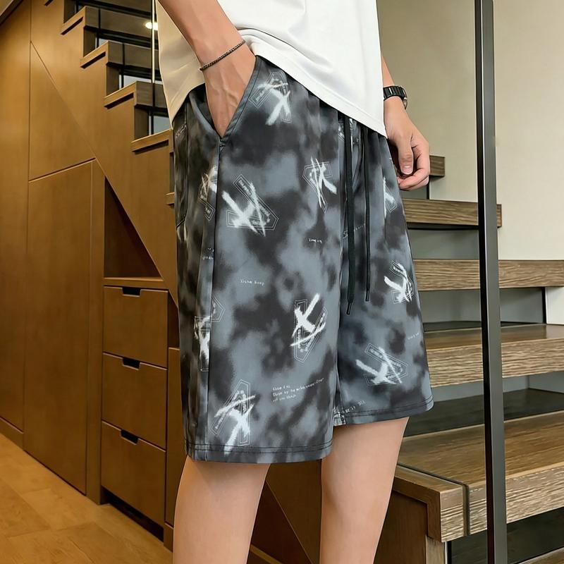 Men's Plus Size Tie Dye Graphic Casual Shorts – Elastic Waist Drawstring Loose Fit Summer Shorts (5XL-11XL)