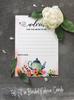 Inkdotpot Tea PartyA  Advice And Wishes Set Of 50 Bridal Shower Advice Game