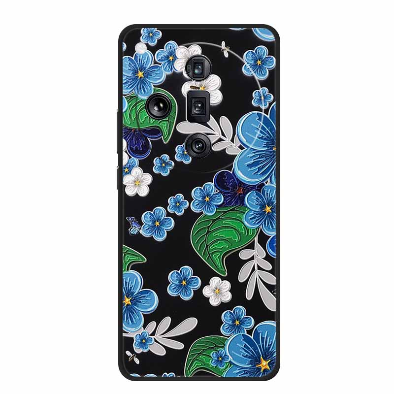 3D Emboss Case For OPPO Find X7 Ultra Phone Case Relief Black Silicone Soft Back Cover Coque For OPPO Find X7 Ultra Cases Fundas