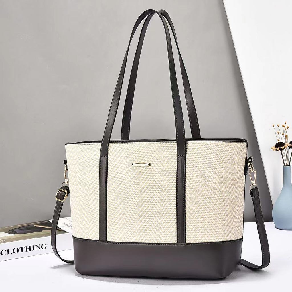 Pu Large Capacity Tote Bag For Women With Multiple Pockets For Daily Use