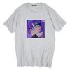 Dark Gothic Short Sleeve T-shirt Cute Cartoon Girl Streetwear Simple Casual Top Retro Loose E-Girl Summer Short Sleeve T-shirt