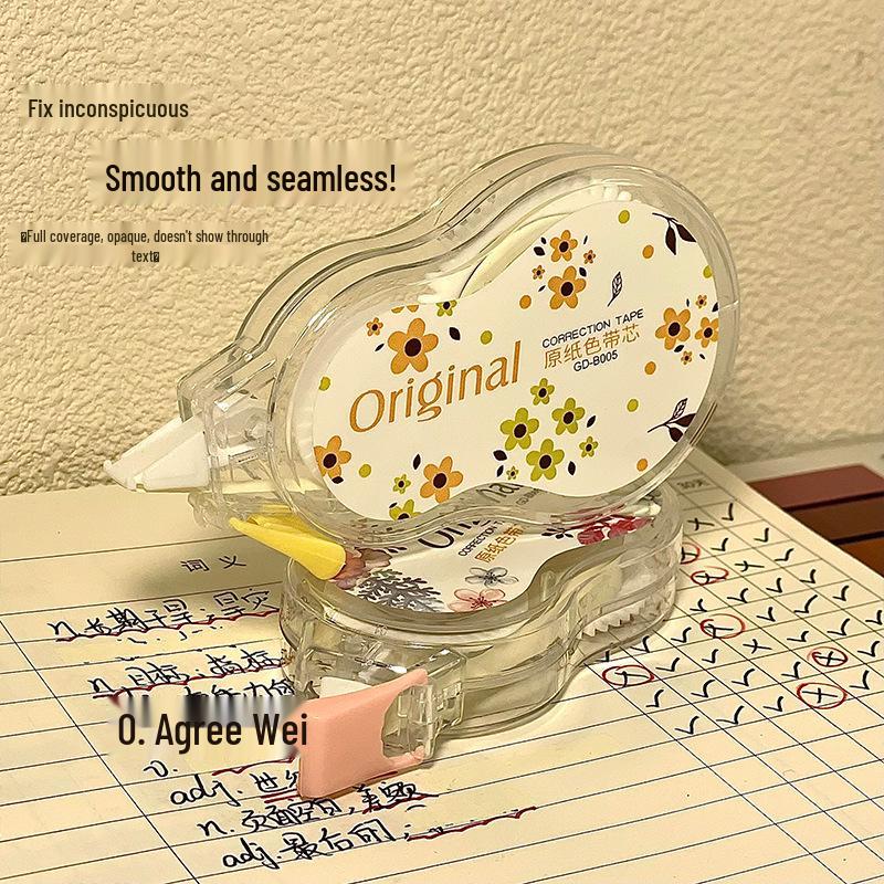 Invisible Paper Color Correction Tape with Smooth Erasing and Flip-Top Design, Large Capacity for Students