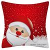 Happy New Year Christmas Decoration Print Pattern Cushion Cover Home Living Room Sofa  Square Pillow