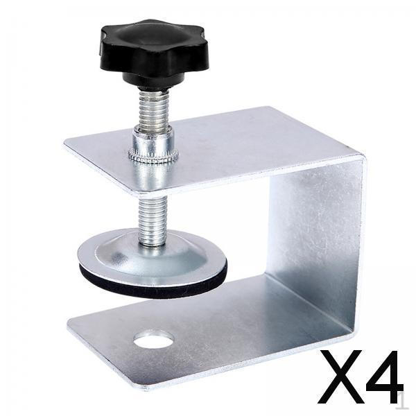 

4x Stainless Steel Woodworking Clamp, Drawer Front Clamps Fixator Adjustable Hardware Panel Fixing