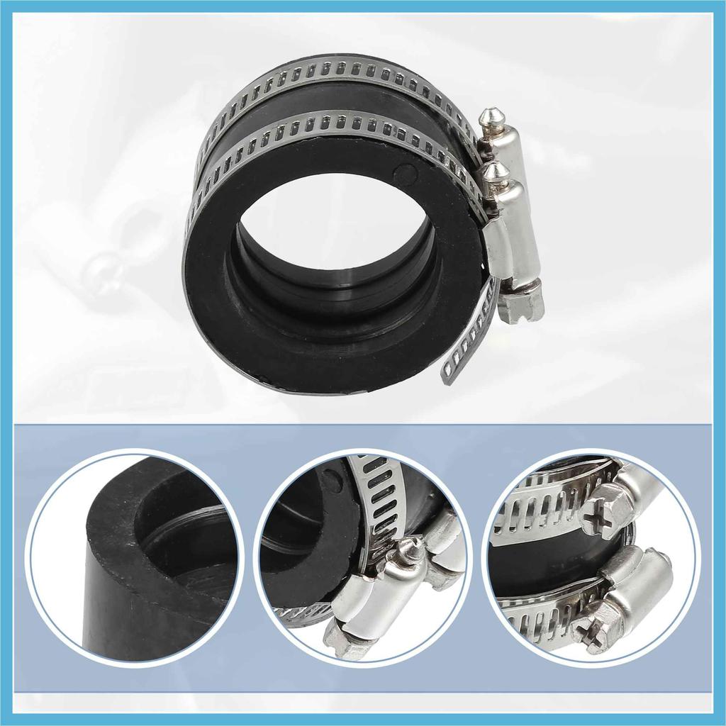 BULLSPANN 35mm ID Rubber Black Motorcycle Carburetor Adapter Inlet Intake Pipe Manifold Adapter Boot