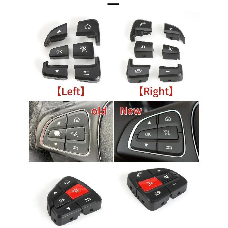 For Mercedes W205 W253 Car Steering Wheel Switch Control Buttons For Benz C GLC Class C200 C220 C260 GLC250 GLC300 2015-2021