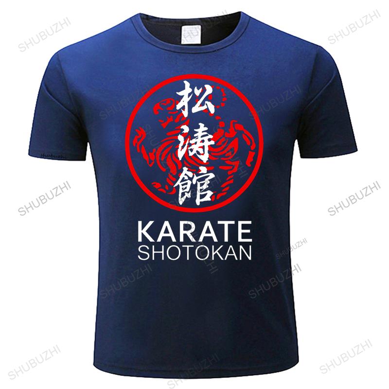 Mens Summer Brand Shotokan Karate Martial Ar ShortSleeve Tshirt New Cotton Karate Exercise Uniforms Tops vintage T Shirt