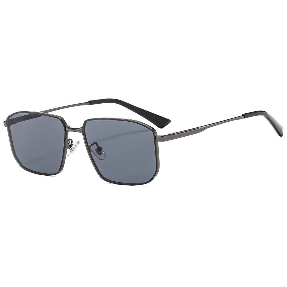 Red Wolf 2024 Nylon Polarized Sunglasses with Angular Square Frame, Single Bridge, and Myopia-Compatible Open Top - Model HL2275.