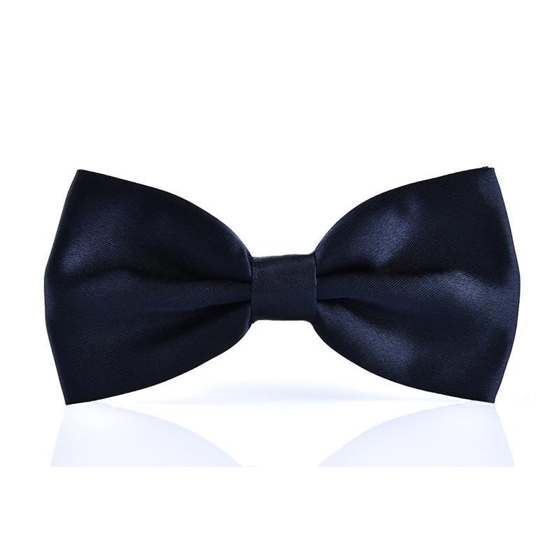 Men's Solid Color Shiny Polyester Silk Bow Tie - Multiple Colors for Weddings and Formal Wear