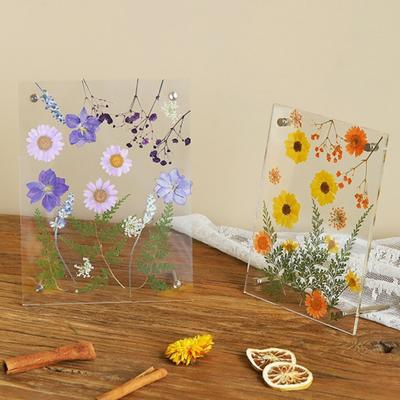 Acrylic Photo Frame Clear Picture Frames Tabletop or Wall Mount Display Frame for Home And Office DIY Dried Flower Crafts