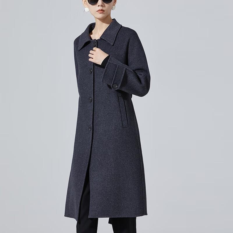 Vanzhen Women's 100% Wool Mid-Length Coat with Belt