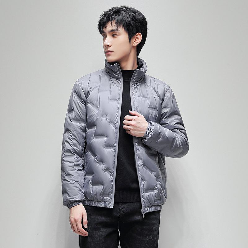 Outdoor High-quality Fitness Running High-quality Laminated Feather Jacket Comfortable and Breathable Men's Warm Baseball Jacket