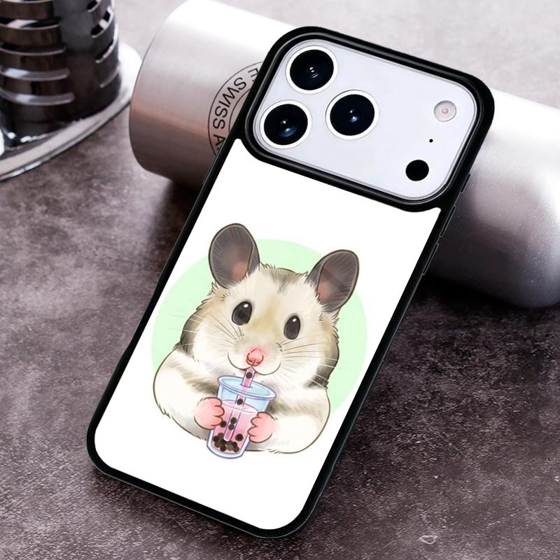 Cute Adorable Hamster Phone Case For iPhone 17 16 15 14 13 12 11 Pro Max Plus 17Air Soft Silicone Cover