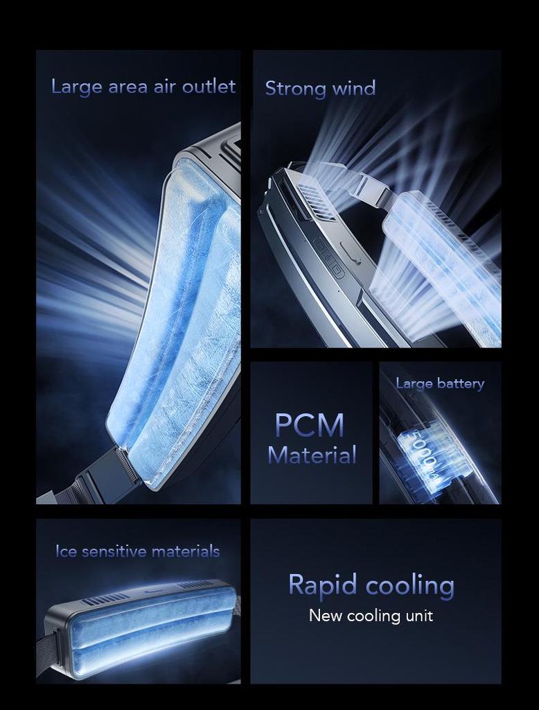 Portable USB Rechargeable Waist Fan for Outdoor Sports - Powerful and Cooling