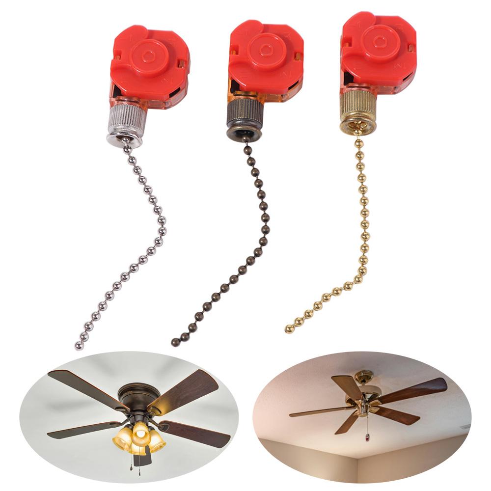 Speed Control 3 Speed Pull Chain Control Smooth Surface 8cm Chain 4 Wire Ceiling Fan Chain Comfortable Light Pull Chain