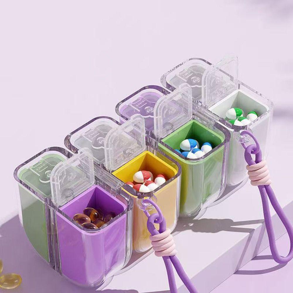 Moisture-Proof Seven Days Pill Case Magnetic Pill Organizer Pill Dispenser  for Home&Travel