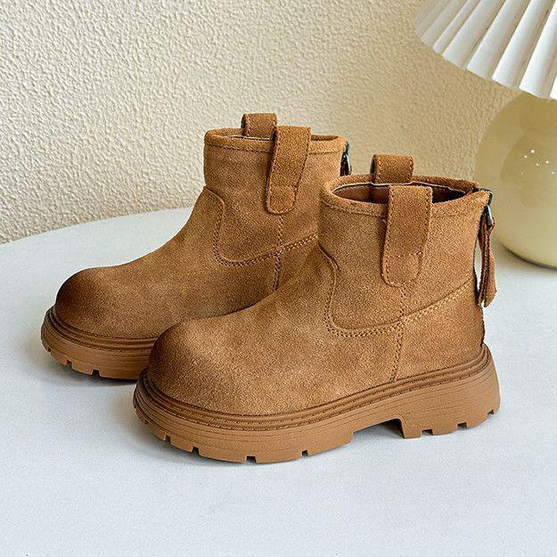

Children s Fleece-Lined Martin Boots - Autumn/Winter Fashion for Boys and Girls Size 27 - Length 17.2cm