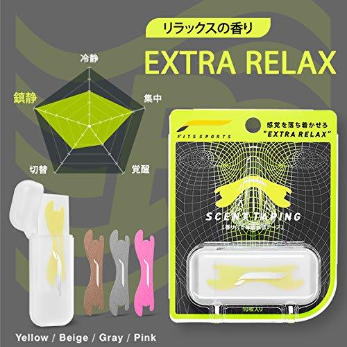 Fitz Sports Scented Nasal Dilator Tape, Extra Relax (Yellow), 10-Pack
