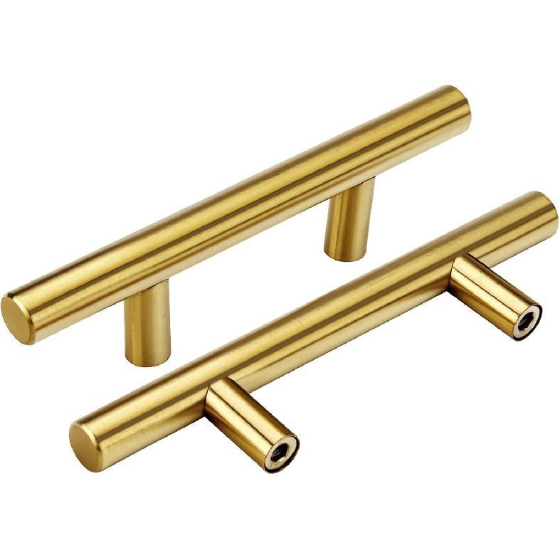 Goldenwarm 30 Pack 3 Inch Gold Cabinet Handles - Gold Cabinet Pulls, Fade-Resistant Surface - Dresser Pulls Kitchen Hardware for Cupboard Furniture