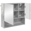 Bathroom Furniture Set 3 Pcs Concrete Grey Particleboard & Metal
