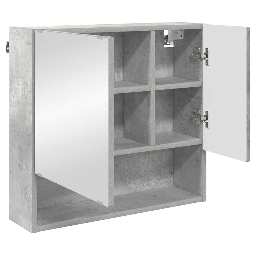 Bathroom Furniture Set 3 Pcs Concrete Grey Particleboard & Metal