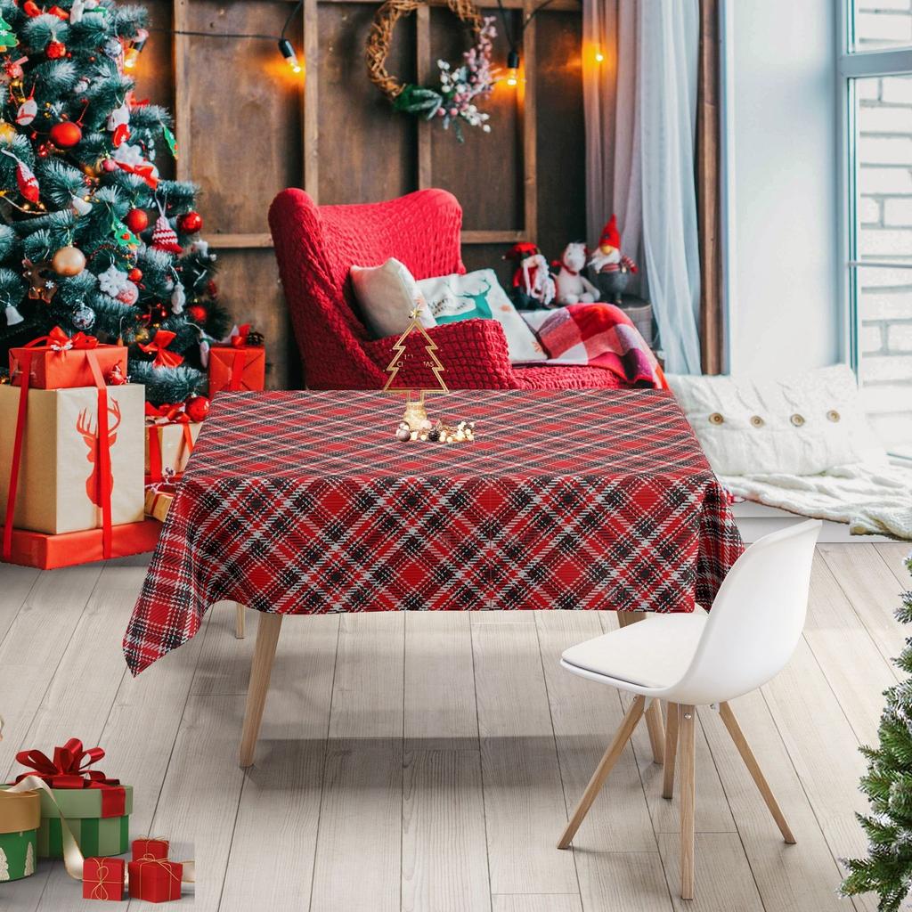 Neujahrstischdecke Rot Weihnachten Tisch Tischdecke Leichter Luxus High-End Rechteckige Kaffeetischdecke Neujahrs Dekorative Tischdecke