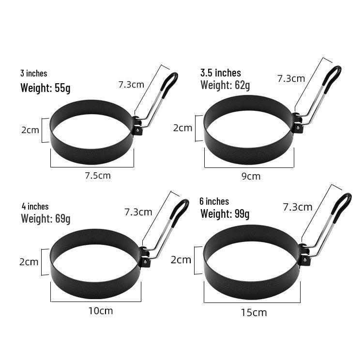 Edelstahl Antihaft-Silikon-Eierringform für den Küchengebrauch