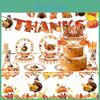 Autumn-themed Party Decorations With Maple Leaf Design For Thanksgiving