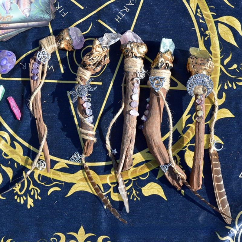 

Натуральная ветвь ведьмина посох кельтский полумесяц перо кулон рукоделие викканский алтарь рейки кварцевый кристалл медитация духовный подарок