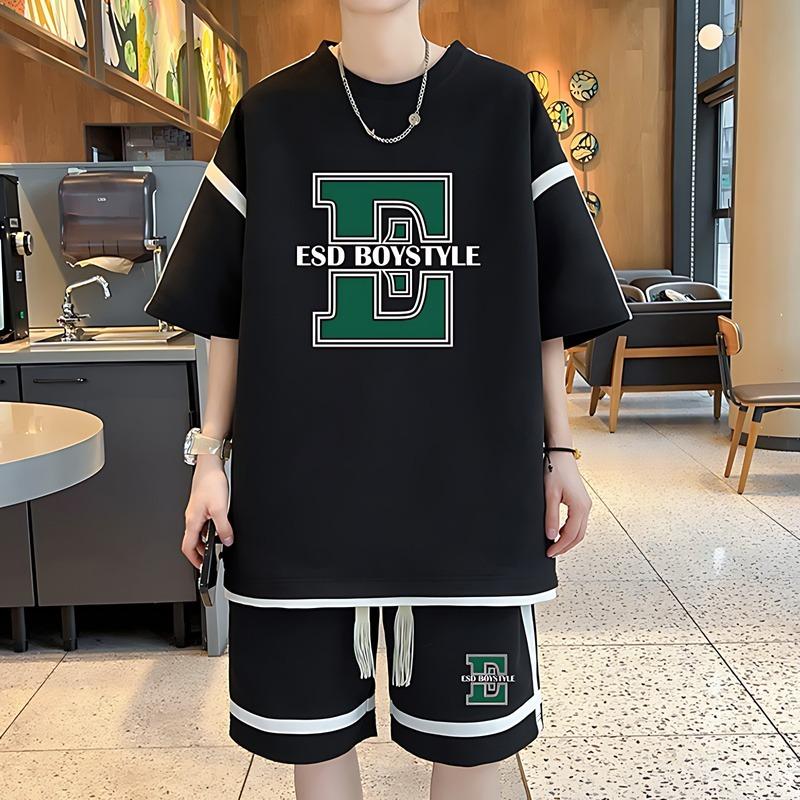 Korean Casual Sports Set New Summer Men's Clothing Sports Set Breathable