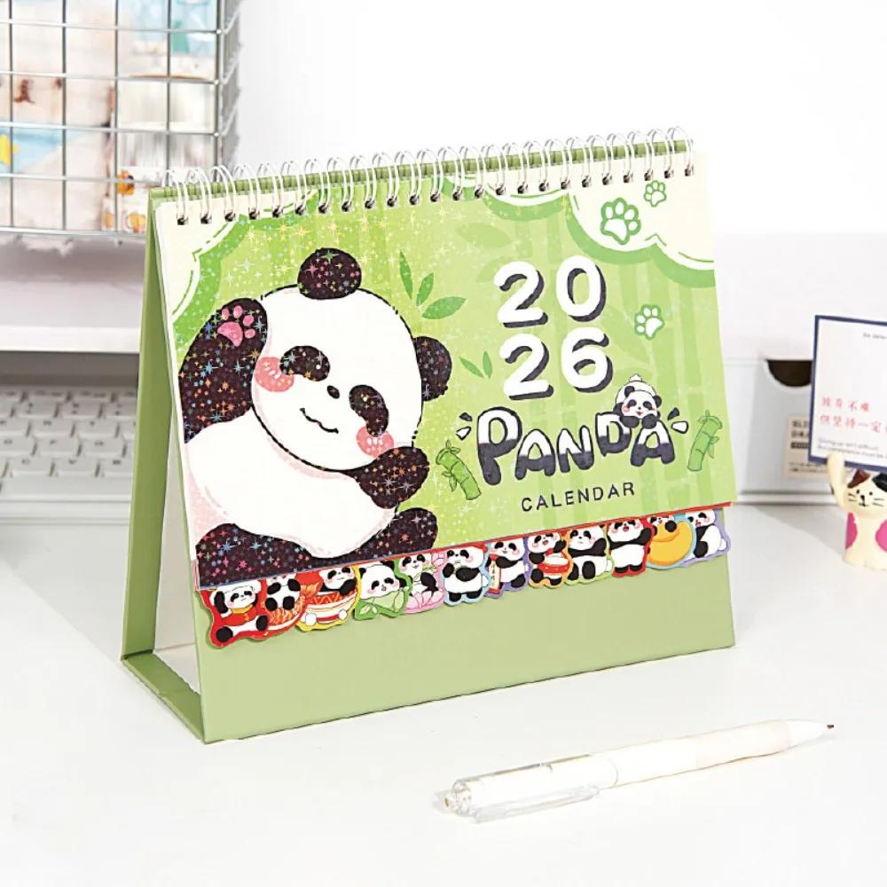 Memo Notes 2026 Desk Calendar One Month to View Cartoon Monthly Calendar Coil Binding Learning Plan Calendar Study Planning