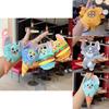 Tom And Jerry Cheese Plush Toy Keychain With Silver Keyring For Collectors