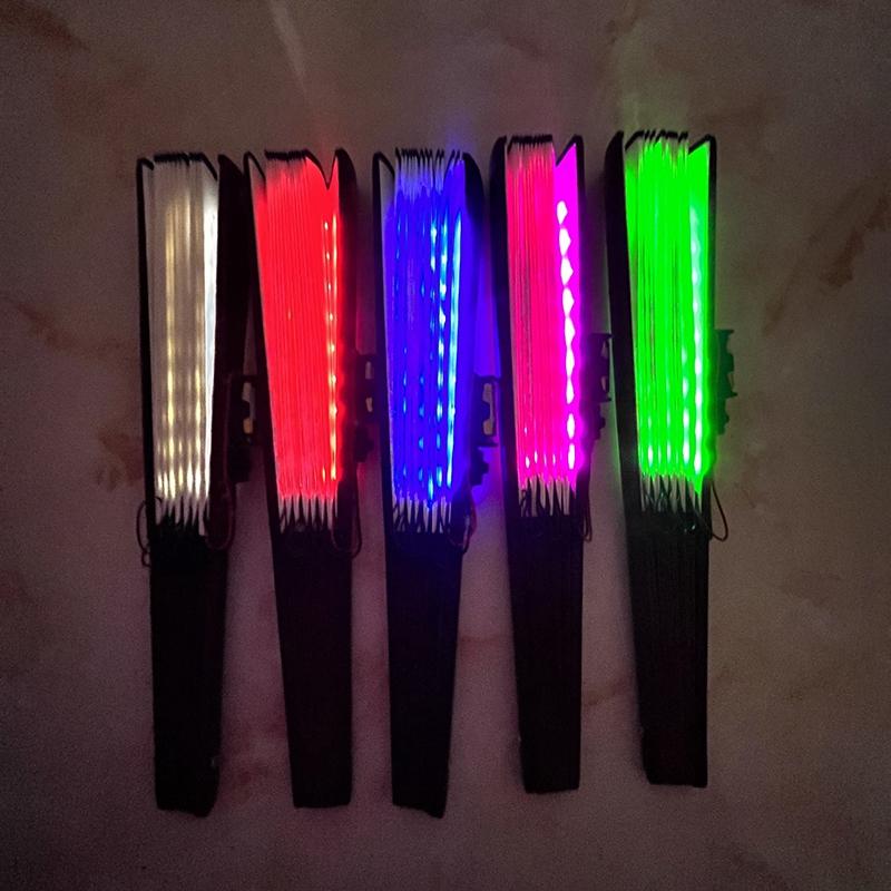 Glowing Hand Fan Luminous Folding Fans Wedding Party Supplies Wedding Fans For Women Hand Fan Glow In The Dark