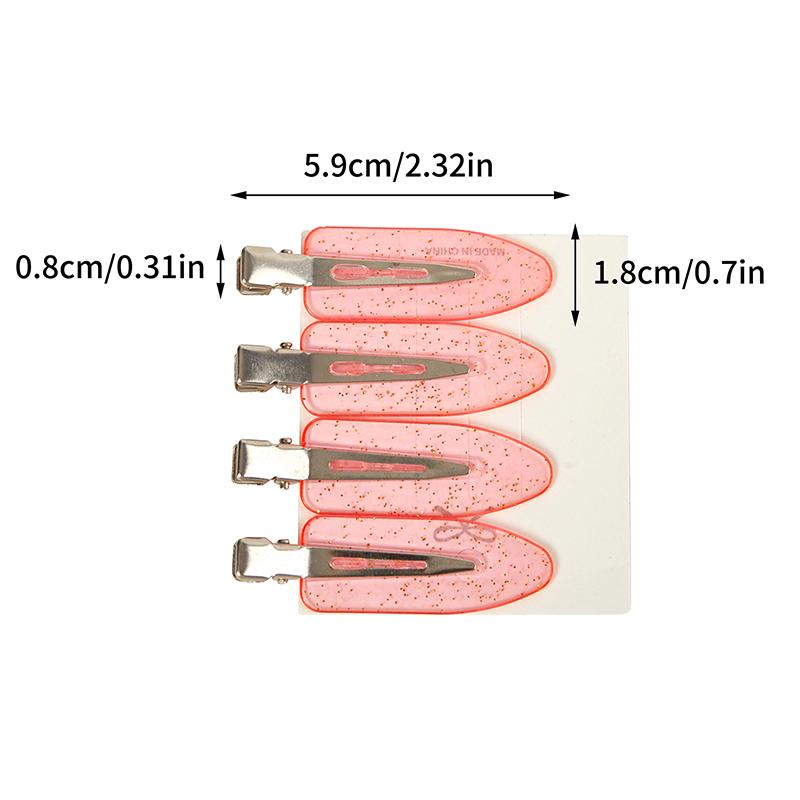 4Pcs No Bend Seamless Hair Clips Side Bangs Fix Fringe Barrette Makeup Washing Face Accessories Women Girls Styling Hair Pins